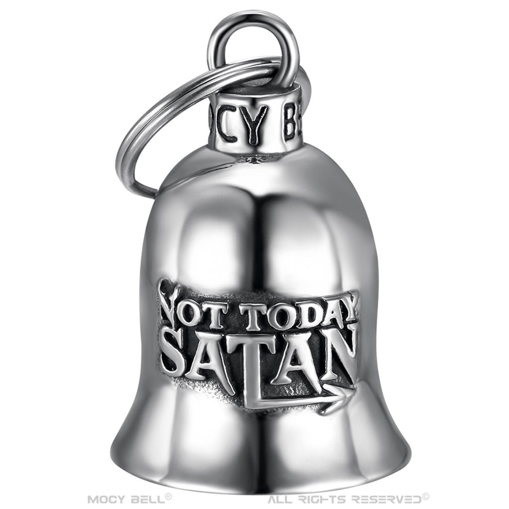 Clochette moto MocyBell moderne, symbole de liberté et protection contre les mauvais esprits, avec gravure provocante.