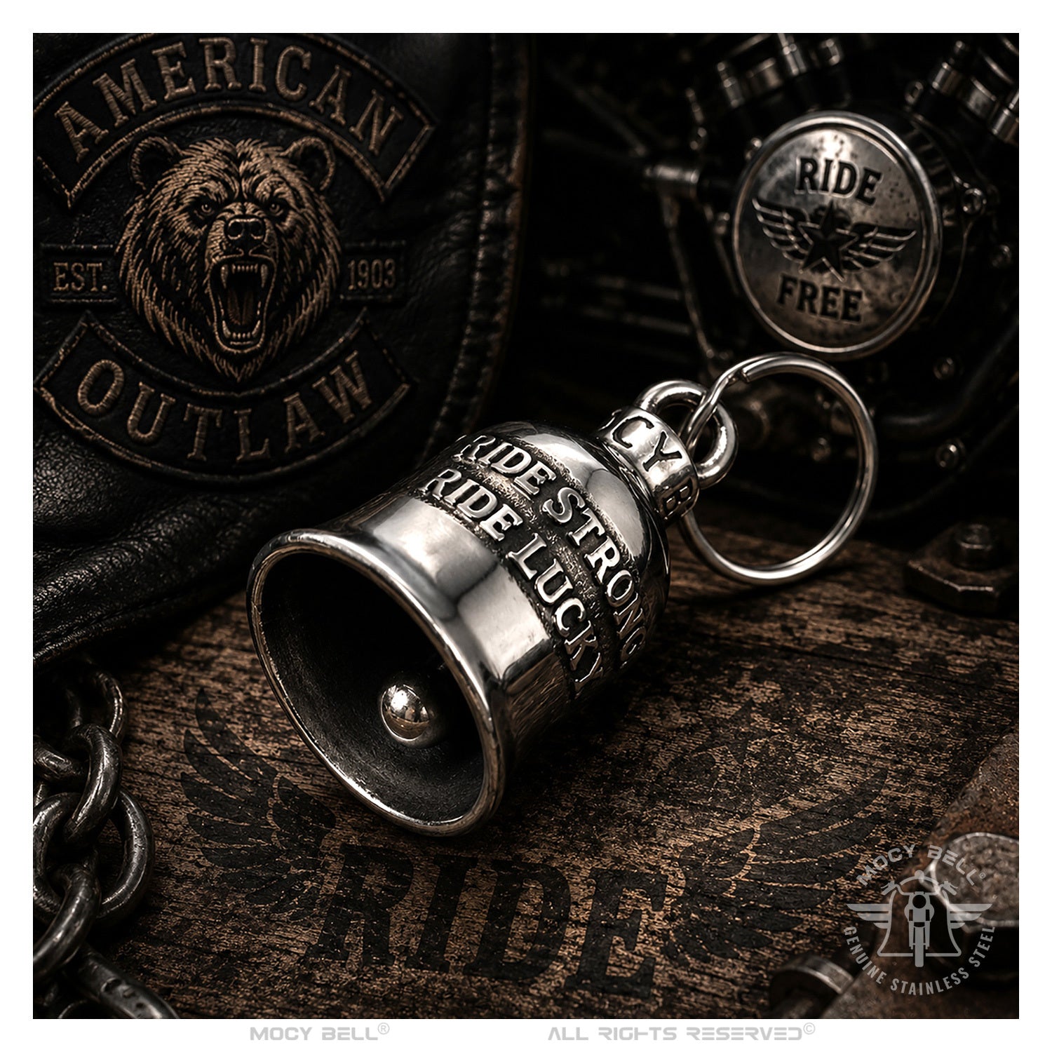 Clochette Moto Bear Spirit - Guardian Bell Ours