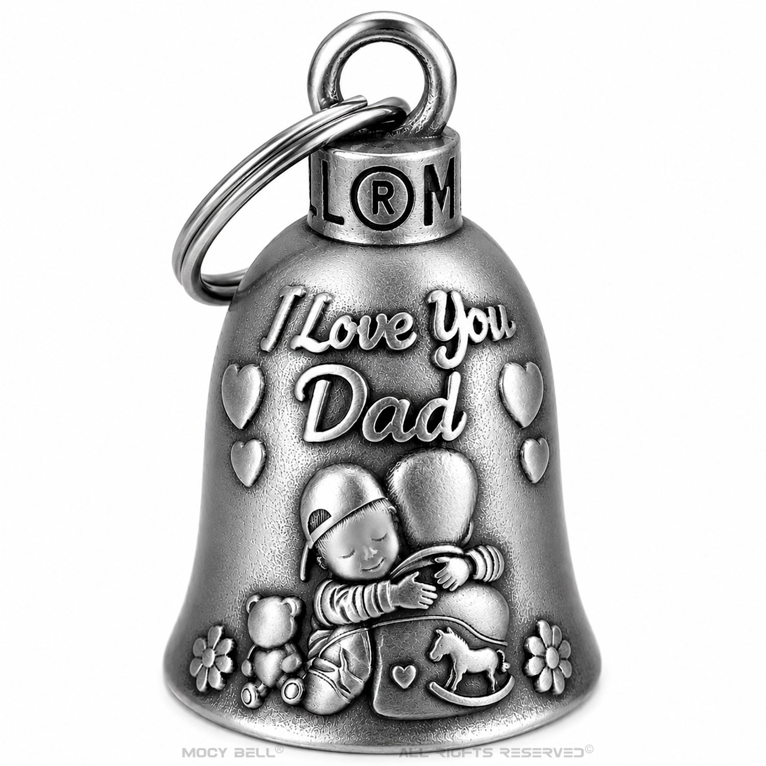 Clochette Moto I Love You Dad - Guardian Bell pour Papa Motard