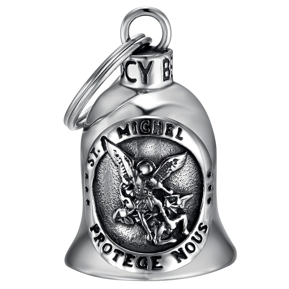Clochette De Moto Ange Gardien En Acier Inoxydable - Porte-bonheur Antirouille - Pour Moto, Vélo, Porte-clés