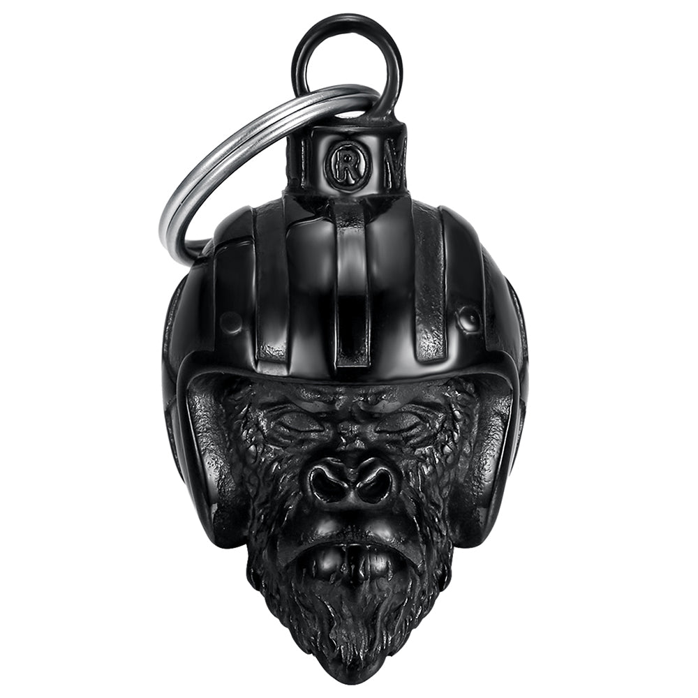 Mocy Bell FREEDOM Campana Portafortuna Per Moto In Acciaio Inox 316L - Gremlin Bell - 40mm - 3