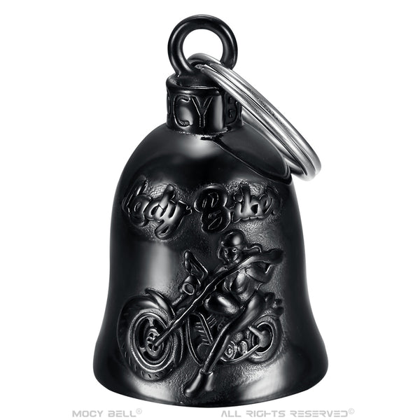 LADY BIKER black Motorcycle bell