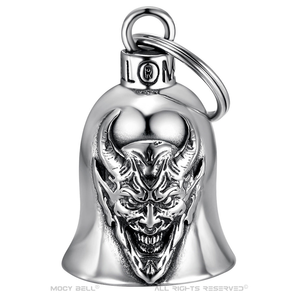 Porte-bonheur motard gravé “Not Today Satan”, résistant aux intempéries et aux vibrations pour tous types de motos.