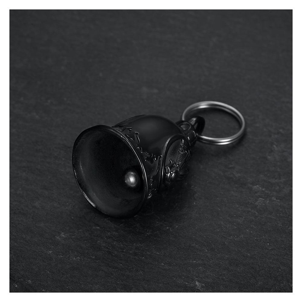 Clochette Moto Guardian Bell porte bonheur Moteur V-twin V2 Acier inoxydable noir titane - Mocy Bell