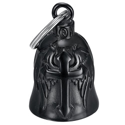 Clochette Moto Mocy Bell Guardian – Design Ailes d'Ange en Acier noir titane