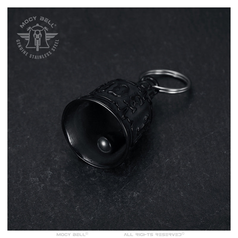 Black Titanium Stainless Steel Motorcycle Bell – ECG Ride to Live