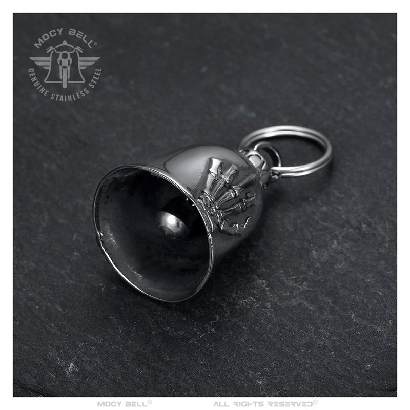 MOCY BELL Motorcycle Bell Lucky Charm Fuck you Middle Finger Stainless Steel