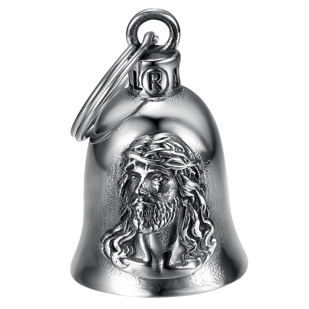 Clochette Moto Guardian Bell Jésus Christ en Acier Inoxydable – Protection Spirituelle