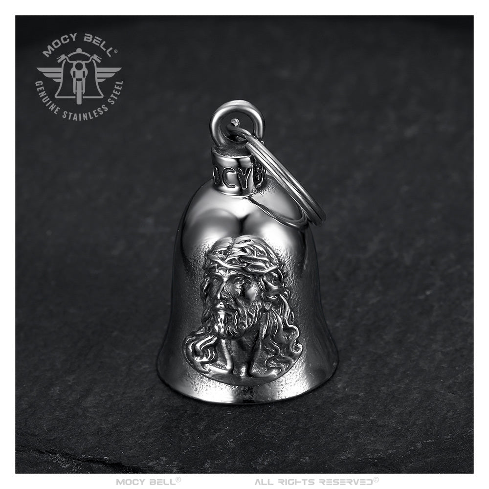 Clochette Moto Guardian Bell Jésus Christ en Acier Inoxydable – Protection Spirituelle