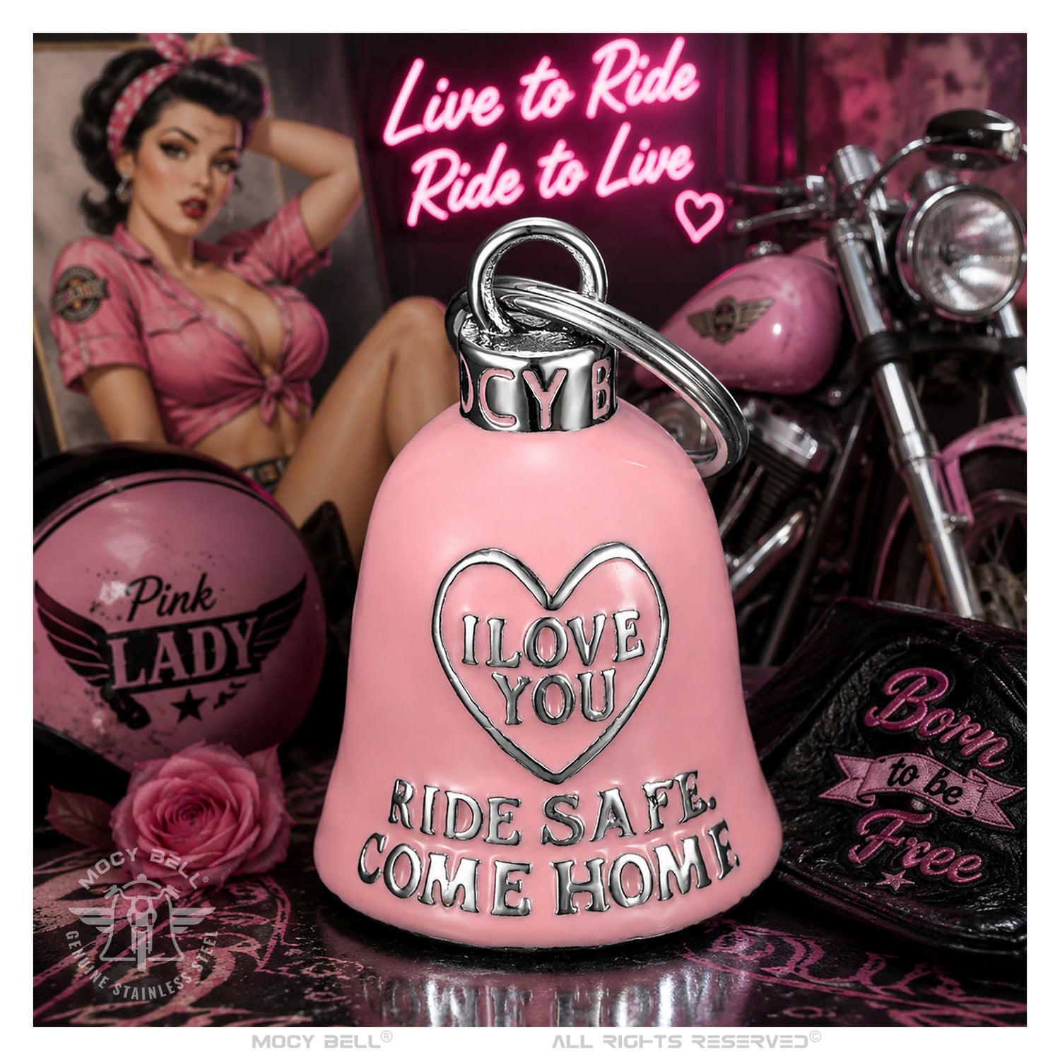 Clochette Moto Pink Lady - Guardian Bell Rose