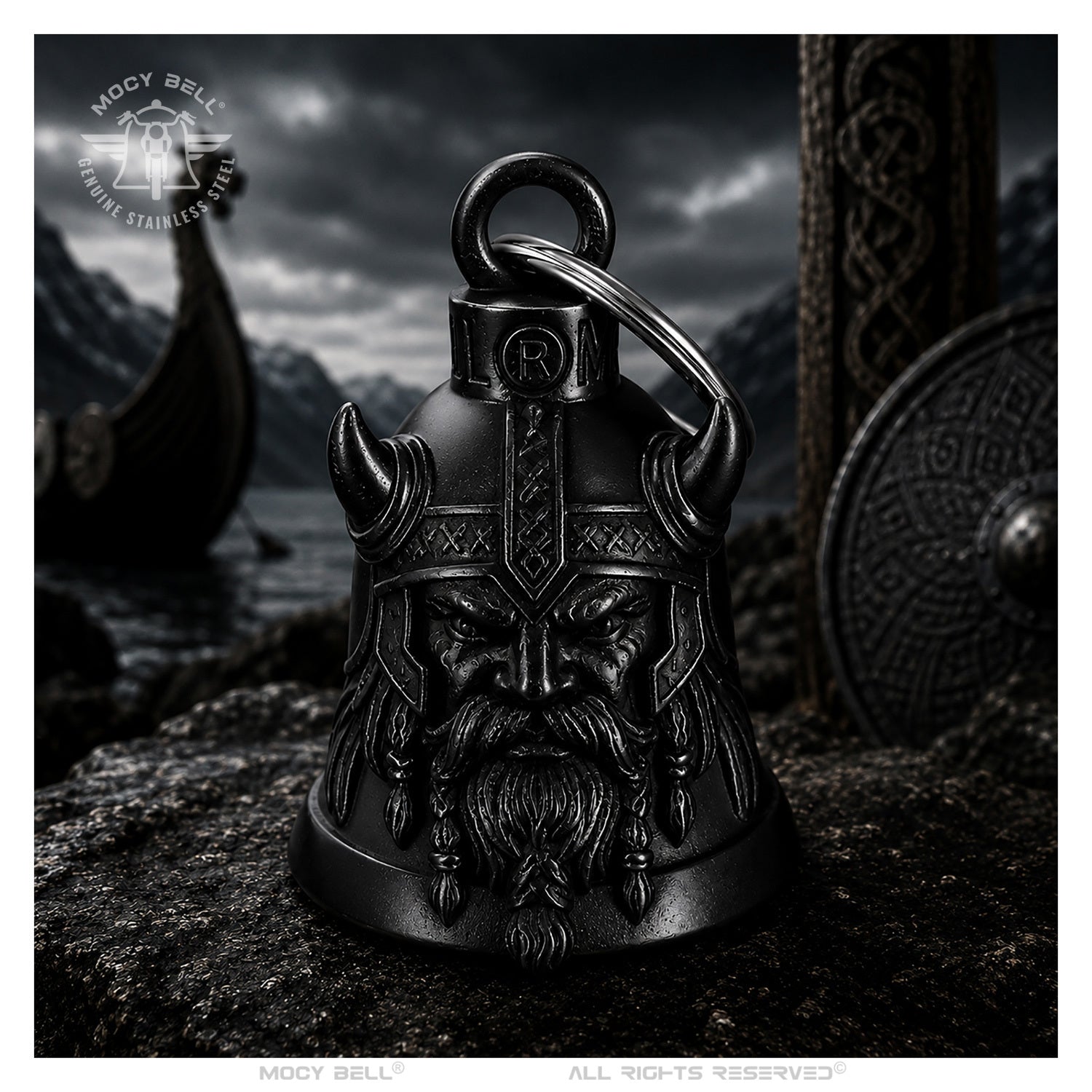 Clochette Moto Viking Spirit Noir Titane MocyBell