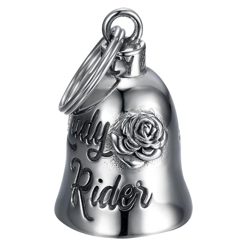 Mocy Bell Lady Rider Motorradklingel aus Edelstahl, Silber