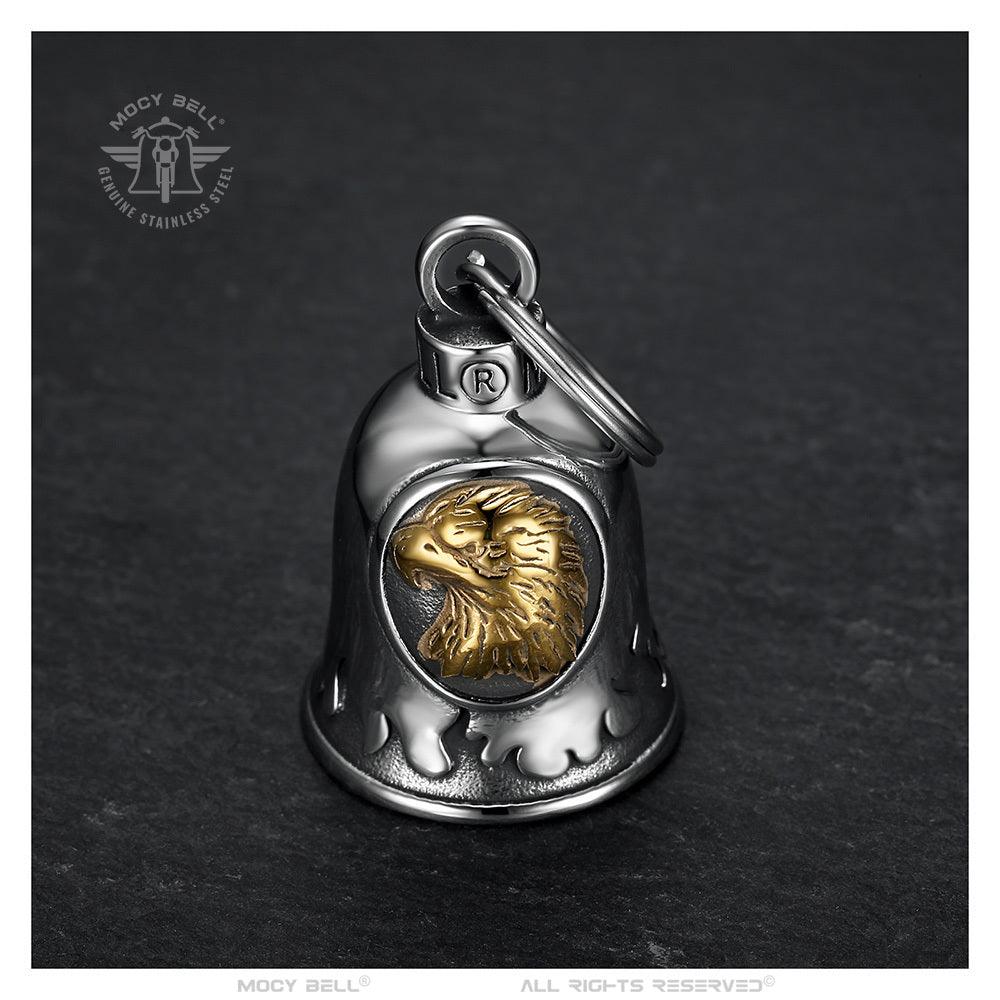 Clochette moto Guardian Bell Tête d'Aigle Acier inoxydable Argent Or - Mocy Bell