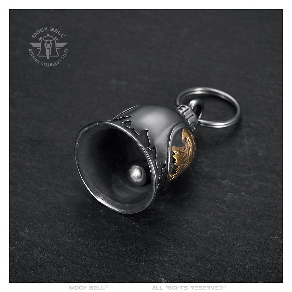 Clochette moto Guardian Bell Tête d'Aigle Acier inoxydable Argent Or - Mocy Bell