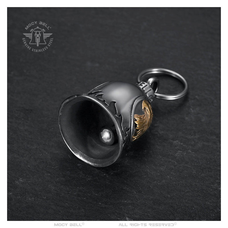 Clochette moto Guardian Bell Tête d'Aigle Acier inoxydable Argent Or