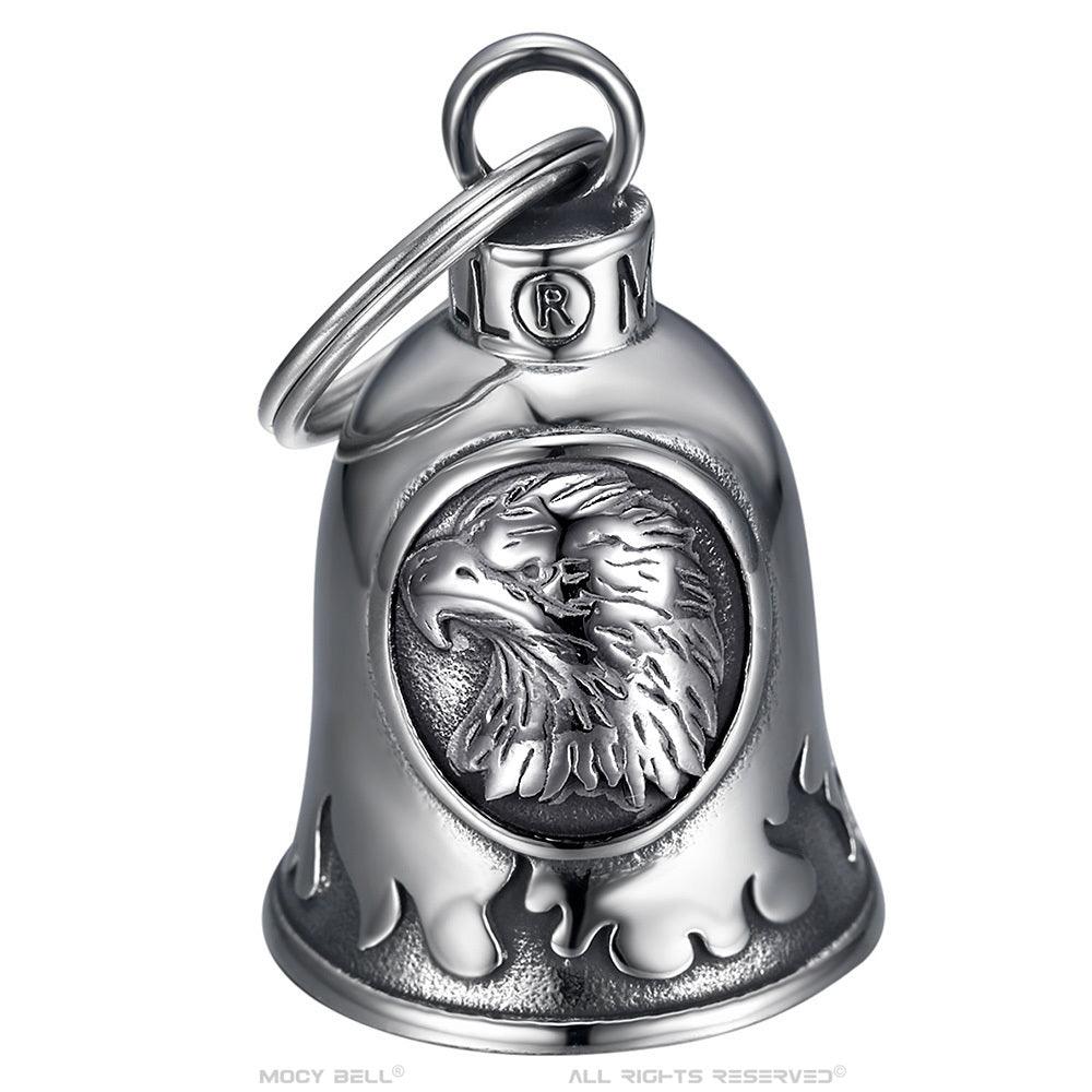 Clochette moto Guardian Bell Tête d'Aigle Acier inoxydable Argent - Mocy Bell