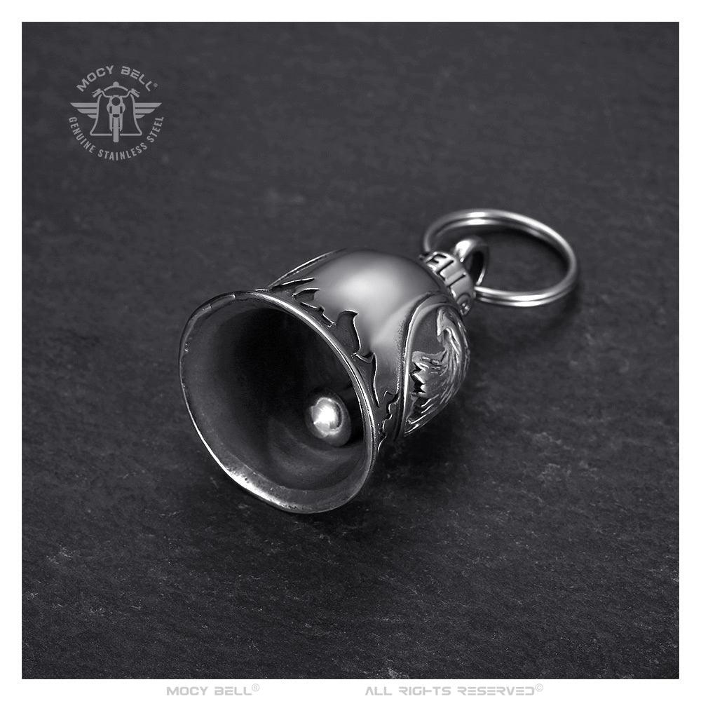 Clochette moto Guardian Bell Tête d'Aigle Acier inoxydable Argent - Mocy Bell