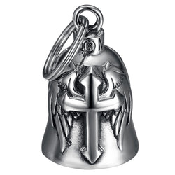 Mocy Bell Guardian Motorcycle Bell – Stainless Steel Angel Wings Design