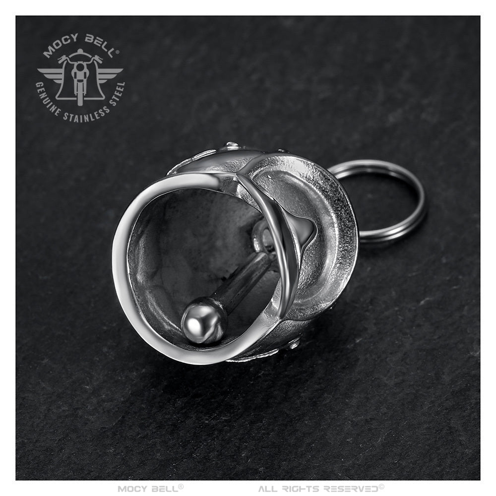 Clochette moto pompier Mocy Bell, hommage aux héros du feu, porte-bonheur motard et accessoire décoratif durable