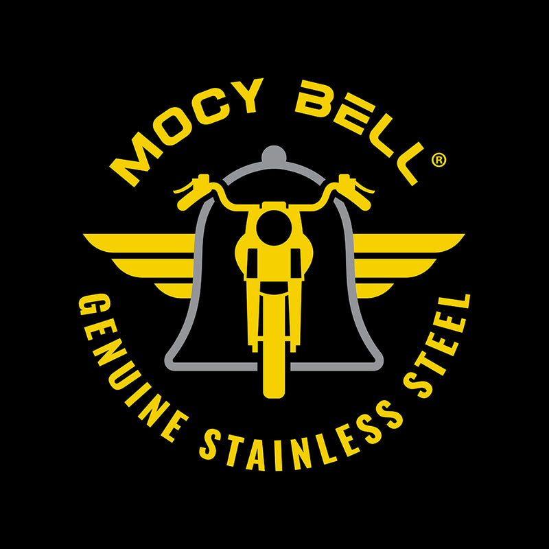 Clochette Moto MOCY BELL – Porte-Bonheur Fuck You en Acier Noir Titane