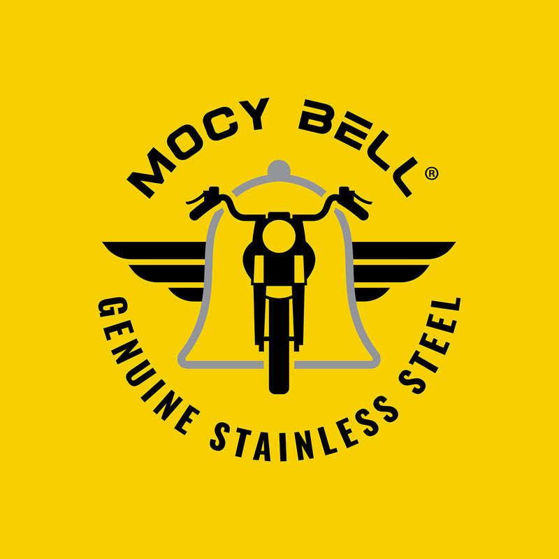 Mocy Bell Guardian Motorcycle Bell – Stainless Steel Angel Wings Design