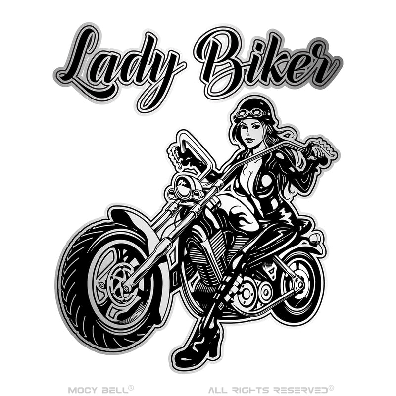 LADY BIKER black Motorcycle bell