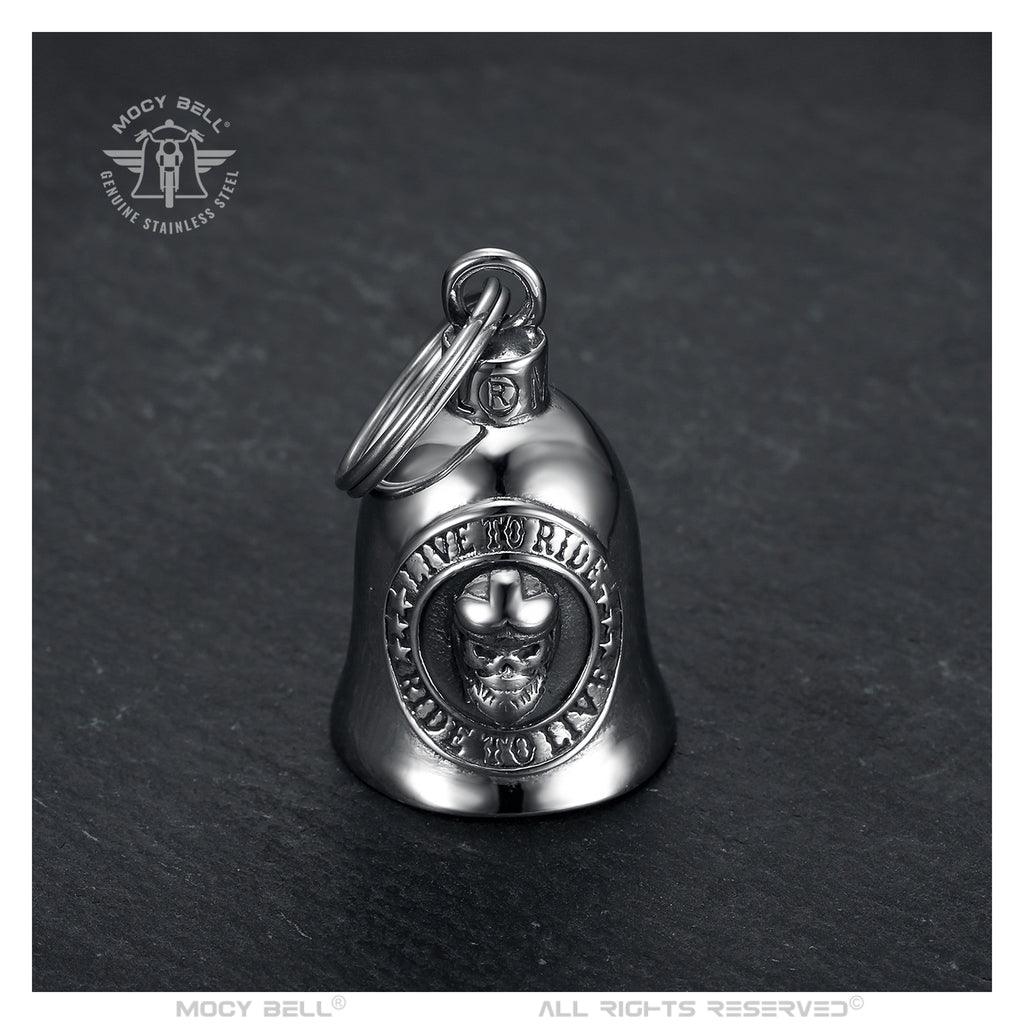 Clochette moto SKULL Live to Ride silver - Mocy Bell