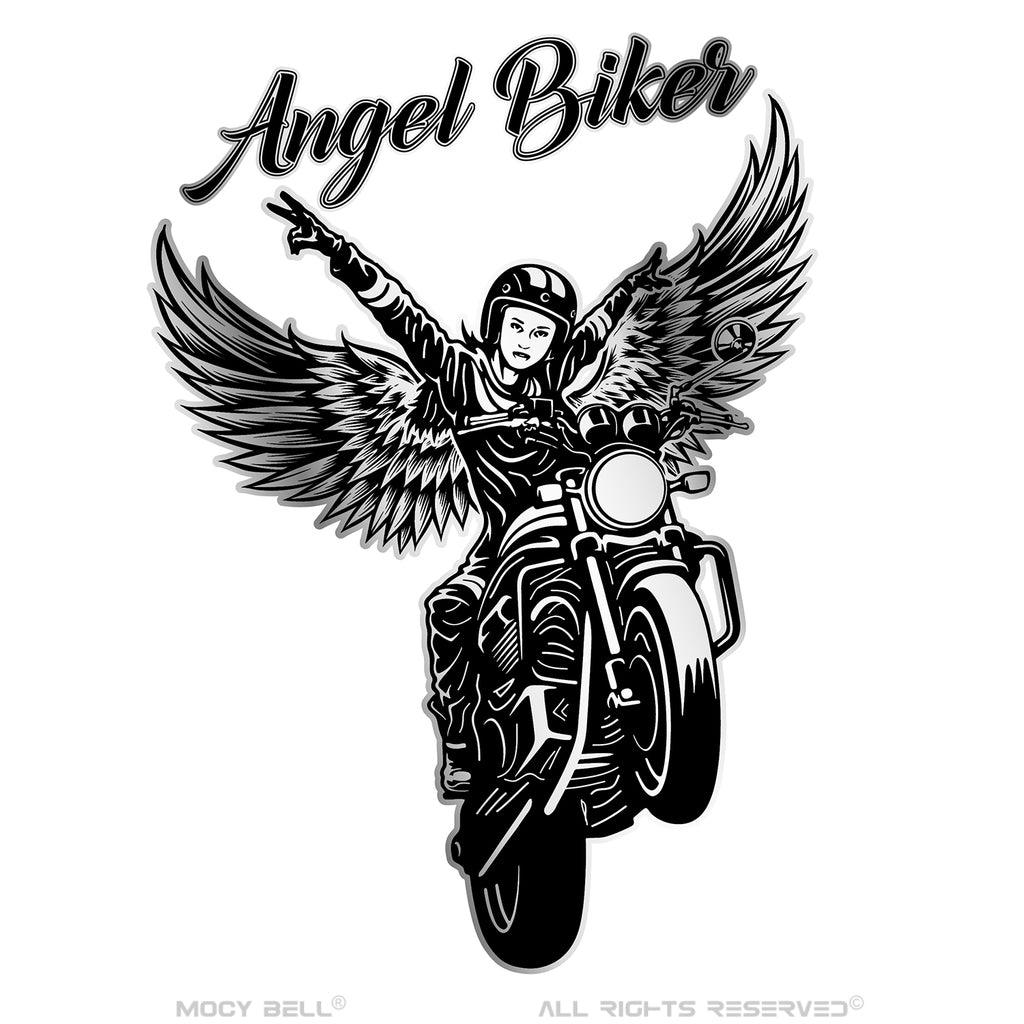 Clochette moto ANGEL BIKER black - Mocy Bell